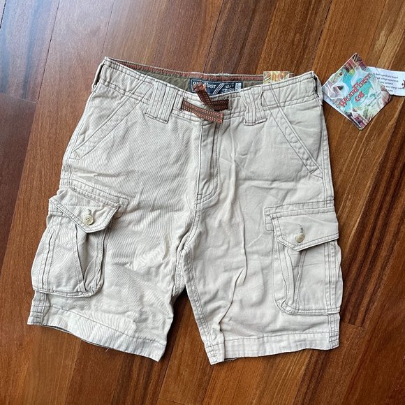 NEW WearFirst Sz 12 Cargo Utility Khaki Shorts - Picture 1 of 5